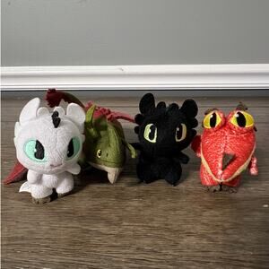 How To Train Your Dragon Plush Set of 4 Mini‎ Dragon Plush